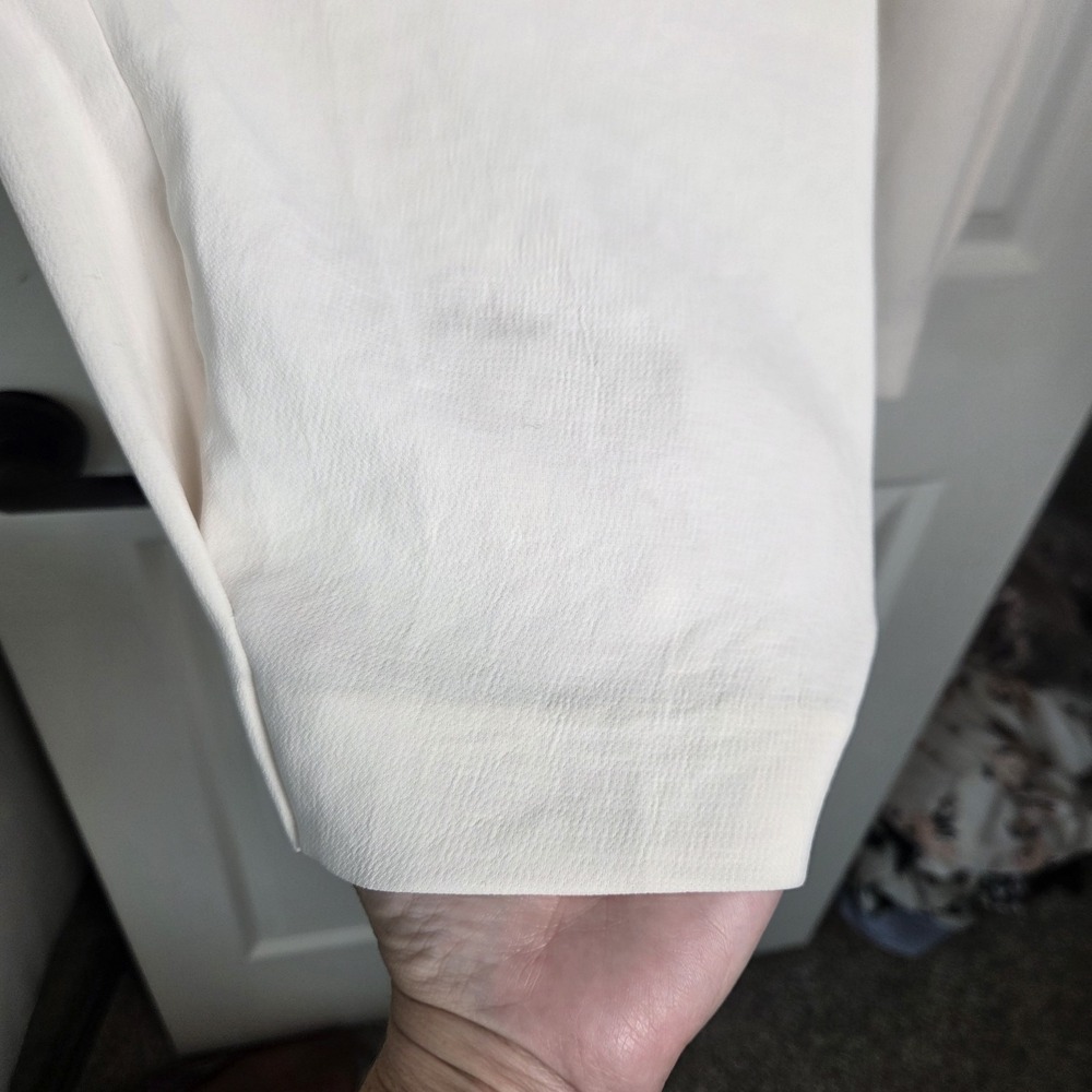 Wilfred Aritzia Womens 8 Ivory Barrel Cargo Pants Wide Leg High Rise Pockets - Picture 7 of 10